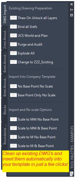 AutoCAD Tool Palettes
